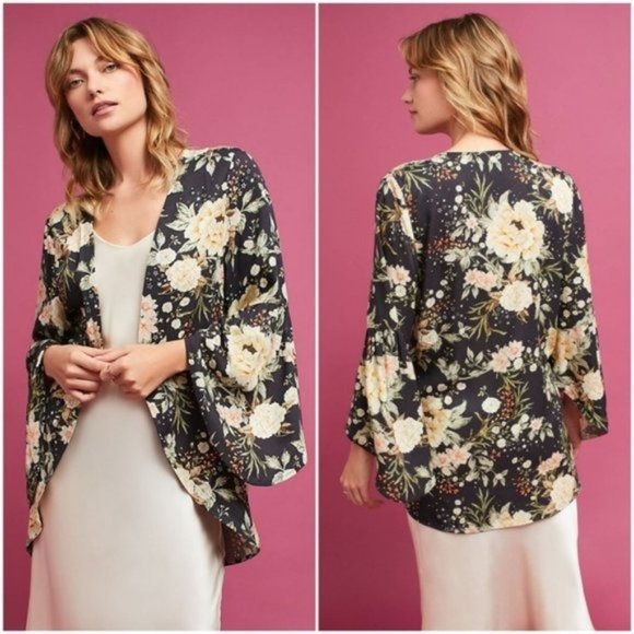 FARM Rio Tops - Anthropologie Farm Rio Floral Bell Sleeve Kimono